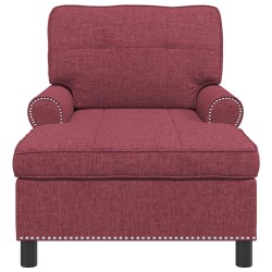 Chaise longue avec coussin Bordeaux 91 x 157 x 91 cm tissu 616175616175
