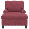 Chaise longue avec coussin Bordeaux 91 x 157 x 91 cm tissu 616175616175