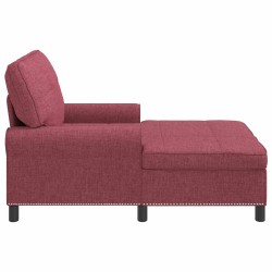 Chaise longue avec coussin Bordeaux 91 x 157 x 91 cm tissu 616175616175