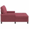 Chaise longue avec coussin Bordeaux 91 x 157 x 91 cm tissu 616175616175