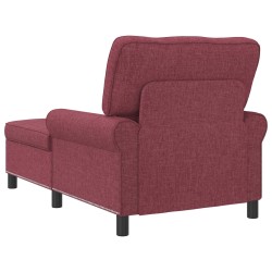 Chaise longue avec coussin Bordeaux 91 x 157 x 91 cm tissu 616175616175