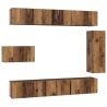 Ensemble meuble TV 8 pcs Bois Ancien Bois d'ingénierie 616177616177