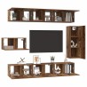 Ensemble meuble TV 8 pcs Bois Ancien Bois d'ingénierie 616177616177