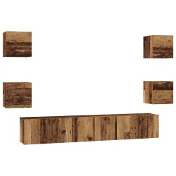 Ensemble meuble TV 7 pcs Bois Ancien Bois d'ingénierie 616179616179
