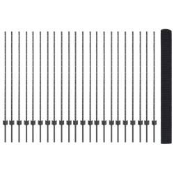Clôture en fil soudé avec poteaux 50 x 1,4 m Gris Maille 616182616182
