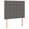 Tête de lit Gris 80x5x118/128 cm Similicuir 616186616186