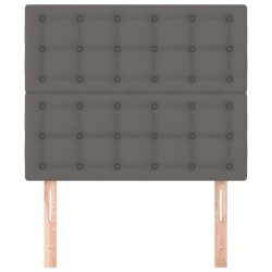 Tête de lit Gris 80x5x118/128 cm Similicuir 616186616186