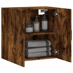 Armoire murale chêne fumé 60x31x60 cm bois d'ingénierie 616187616187