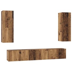 Ensemble meuble TV 5 pcs Bois Ancien Bois d'ingénierie 616188616188