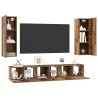 Ensemble meuble TV 5 pcs Bois Ancien Bois d'ingénierie 616188616188