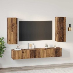 Ensemble meuble TV 5 pcs Bois Ancien Bois d'ingénierie 616188616188