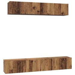 Ensemble meuble TV 5 pcs Bois Ancien Bois d'ingénierie 616189616189