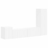 Ensemble meuble TV Montage mural 4 pcs Blanc Bois d'ingénierie 616191616191