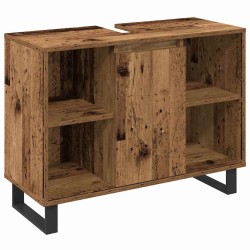 Ensemble de mobilier de salle de bain avec étagère 3 pcs Marron 616194616194