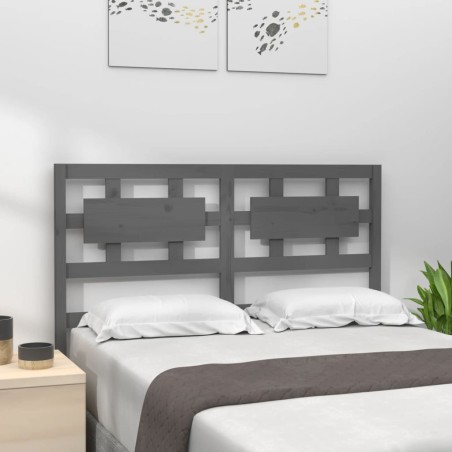 Tête de lit Gris 125,5x4x100 cm Bois massif de pin 616197616197