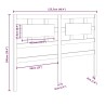 Tête de lit Gris 125,5x4x100 cm Bois massif de pin 616197616197