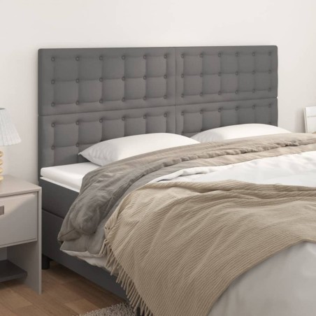 Tête de lit Gris 180x5x118/128 cm Similicuir 616198616198