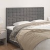 Tête de lit Gris 180x5x118/128 cm Similicuir 616198616198