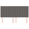 Tête de lit Gris 180x5x118/128 cm Similicuir 616198616198