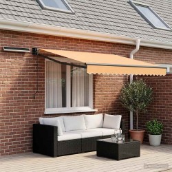 Auvent rétractable électrique Sable 100% Polyester et Aluminium 616200616200