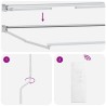 Auvent rétractable électrique Sable 100% Polyester et Aluminium 616201616201