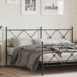 Tête de lit de remplacement métal noir 180 cm 616206616206