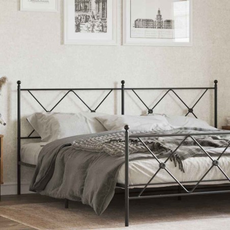 Tête de lit de remplacement métal noir 180 cm 616206616206