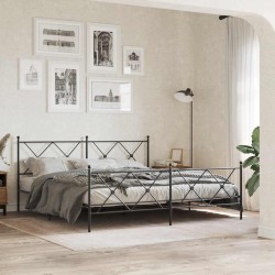 Tête de lit de remplacement métal noir 180 cm 616206616206