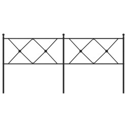 Tête de lit de remplacement métal noir 180 cm 616206616206