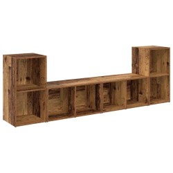 Ensemble meuble TV 4 pcs Bois Ancien 37 x 37 x 72 cm 616207616207