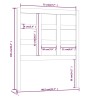 Tête de lit Blanc 80,5x4x100 cm Bois massif de pin 616211616211