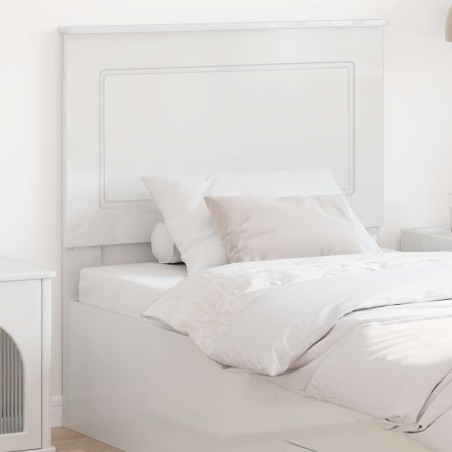 Tête de lit Blanc Brillant 100 cm Bois d’ingénierie 616212616212
