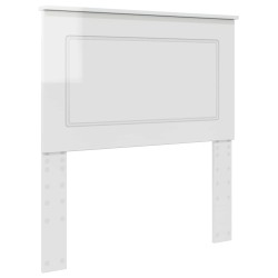 Tête de lit Blanc Brillant 100 cm Bois d’ingénierie 616212616212