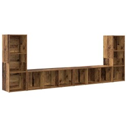 Ensemble meuble TV 4 pcs Bois Ancien 37 x 35 x 107 cm 616214616214