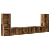 Ensemble meuble TV 4 pcs Bois Ancien 37 x 35 x 107 cm 616214616214