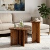 Ensemble de tables d'appoint avec stockage 2 pcs Bois ancien 616216616216