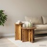 Ensemble de tables d'appoint avec stockage 2 pcs Bois ancien 616216616216