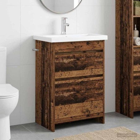 Ensemble de mobilier de salle de bain Bois ancien 616217616217