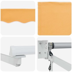 Auvent rétractable électrique Sable 100% Polyester et Aluminium 616223616223