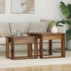 Ensemble de tables basses 2 pcs Bois ancien Bois d'ingénierie 616227616227