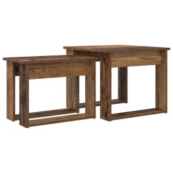 Ensemble de tables basses 2 pcs Bois ancien Bois d'ingénierie 616227616227