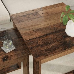 Ensemble de tables basses 2 pcs Bois ancien Bois d'ingénierie 616227616227