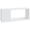 Meuble TV Blanc 80x24x32 cm Bois d'ingénierie 616229616229