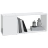 Meuble TV Blanc 80x24x32 cm Bois d'ingénierie 616229616229