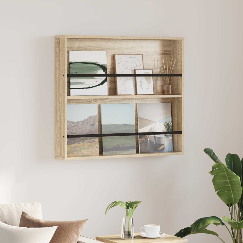 Étagère à magazines avec étagère Chêne Sonoma 80 x 12 x 70 cm 616235616235