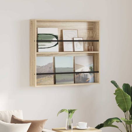 Étagère à magazines avec étagère Chêne Sonoma 80 x 12 x 70 cm 616235616235