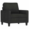 Fauteuil avec repose-pied Noir 60 cm Tissu 616237616237