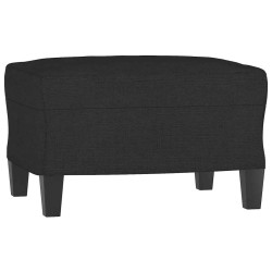 Fauteuil avec repose-pied Noir 60 cm Tissu 616237616237