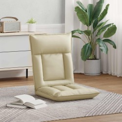 Fauteuil de sol ajustable Crème Simili cuir 616238616238