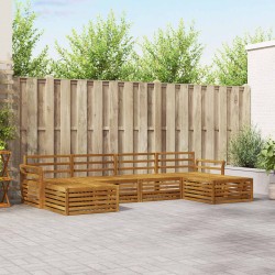 Ensembles de canapés 6 pcs Naturel Bois d'Acacia Massif 616244616244